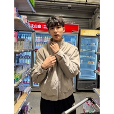 秋冬纯色复古潮薄款vibe风男女高街简约拉链立领棉服，男装棉衣，四季星座505