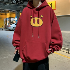 高品质秋款男连帽卫衣猪耳朵字母印花卫衣休闲外套WY8034P55，男装卫衣，星座1013-1