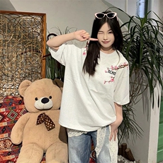 万针全刺绣工艺抖音得物高品质260克重磅纯棉双纱美式高街短袖T恤，男装T恤，电商A486