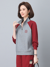 2025年春季时尚休闲拼色刺绣小立领套头上衣外套，女装短外套，依恋蒂丝