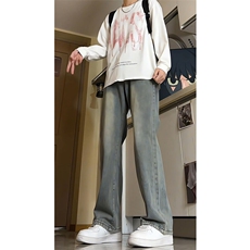 春季加长版裤子男高个子美式高街188cm110牛仔裤直筒长裤KZ010P58，男装牛仔裤，电商B312