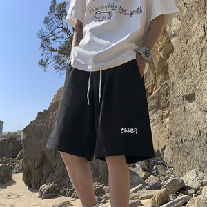 2025新款趣味字母印花多巴胺短裤宽松 M~4XL XZ604-DK806-P35控48图片