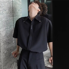 夏季新款男装时尚百搭短袖衬衫气质轻奢设计感宽松上衣男S510，男装T恤，星座1116A（原606A-3）