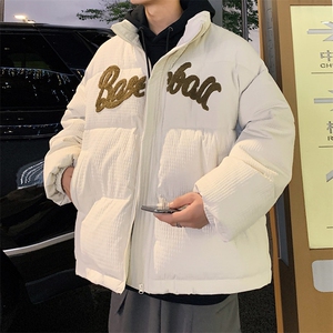 港风 2023冬季新款男士毛巾绣棉衣情侣潮牌棉服外套MYTC157P95图片