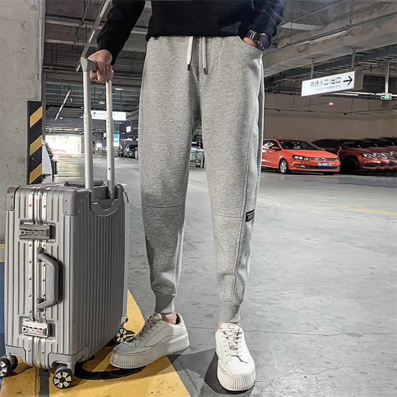 社会精神小伙2022加绒卫裤运动束脚男裤DS-B249-KK92-P58-加绒P68,男装休闲裤,星座215（原电商B249）