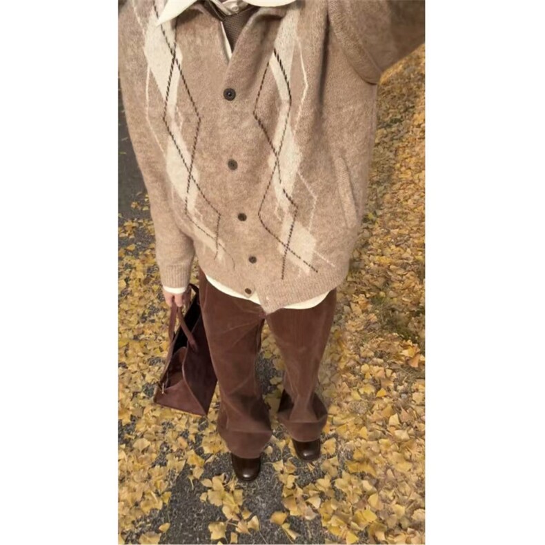 冬季美拉德加绒保暖灯芯绒褶皱半松紧腰休闲款K25023批65，男装棉衣，星座1411A-6