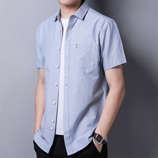 AD2550钱塘2020-3夏季新款男士商务休闲精品短袖衬衣P65，男装衬衫，钱塘207-3