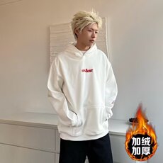 1506/QX760/P50男道潮牌美式重磅连帽卫衣男女高街字母印花宽松，男装卫衣，星座1506