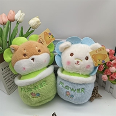 欧貂可爱花盆,硕然毛绒玩具 欧貂可爱花盆,硕然毛绒玩具