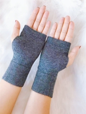 2025时尚百搭通勤简约休闲男女露指羊毛手套，手套，暖星羊绒