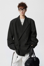 双排扣大码M-5XL西服男成分96%聚酯纤维4%氨纶XF78127P85控128，男装西服，星座227-7