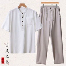 白衣+浅灰裤