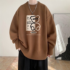 半高领毛衣男士大码针织衫男毛线衣男M18352-P45加绒款-P65，男装针织衫/毛衣，电商A040