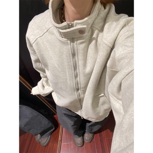 【有货】立领运动美式重磅开衫卫衣男女情侣夹克外套8154CC-特P73图片