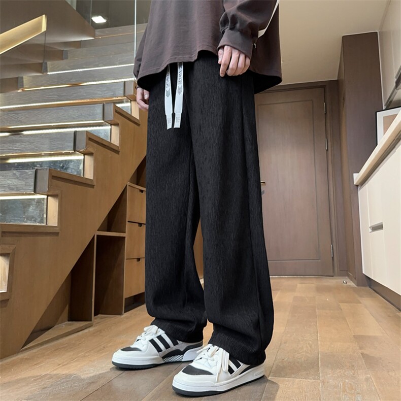 ！2025秋冬新款男士垂感休闲裤情侣百搭直筒裤BK007特P35,男装休闲裤,电商B220