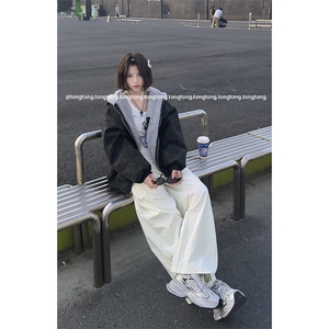 现货高品质美式高街冬季重磅座山雕大毛毛领pu皮棉衣男女加厚外套图片