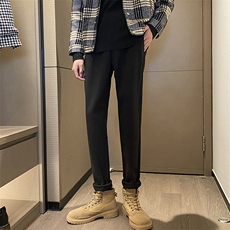 轻熟风男裤秋冬季毛呢休闲裤修身简约直筒长裤1412-2/5115/P68，男装休闲裤，星座1412-2