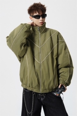 可二开机能防寒棉服M-5XL大码涤纶棉服男白底78176P138控198，男装棉衣，星座227-7