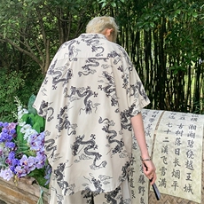 DSA028-TZ2402特P50量大优供视频新风龙纹冰丝短袖短裤套装男，男装休闲套装，电商A028