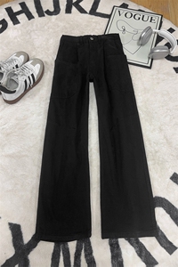 B221 美式ins高街宽松直筒洗褪工装休闲牛仔裤 LK25611-特P48控88图片