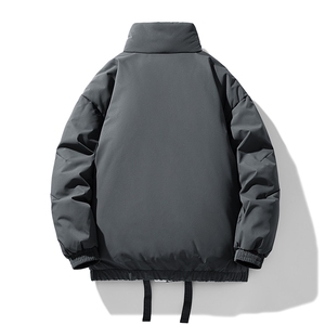 现货冬季美式休闲加厚雪山外套夹克立领纯色三防户外工装棉服图片