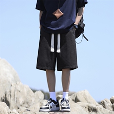 夏季薄款宽松休闲潮流百搭学生港风ins牛仔短裤男DK852-特批-34，男装牛仔裤，星座718-1
