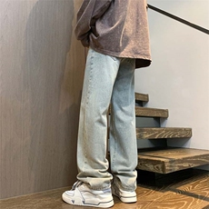 牛仔裤男休闲直筒长裤美式复古高街裤子A080-9601-P40控68，男装牛仔裤，电商A080