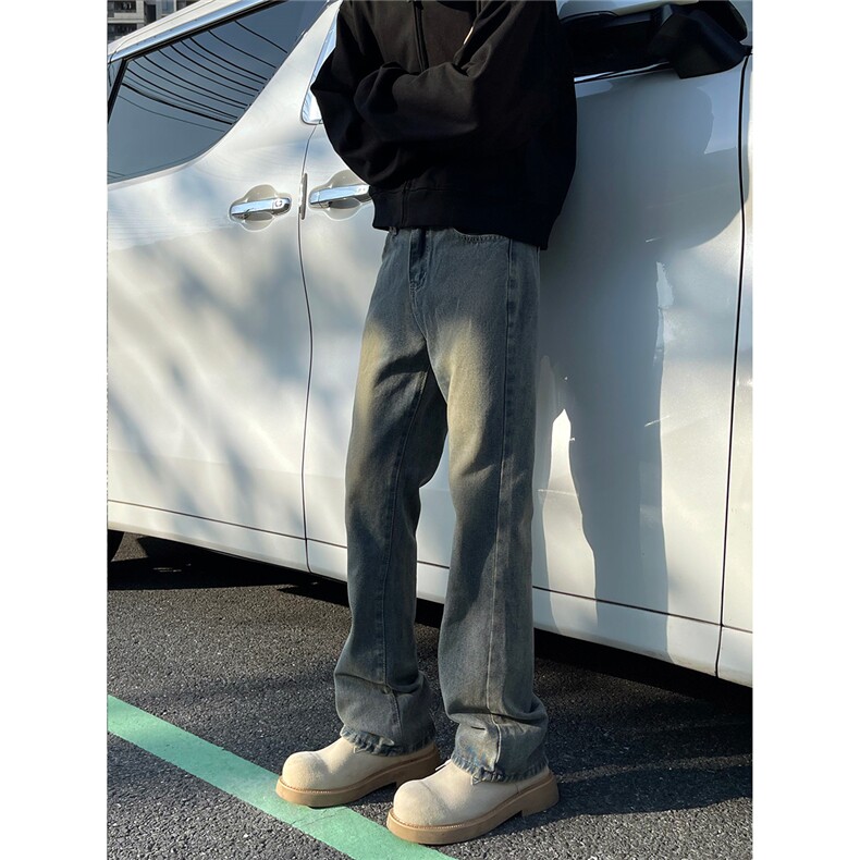【现货】美式基础款显瘦微喇牛仔裤2XZ502-K773-P45控68,男装牛仔裤,星座502