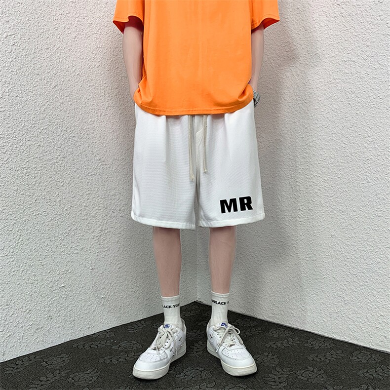 HD74253-P22华夫格短裤男大码宽松五分裤男直筒中裤,男装休闲裤,电商A040