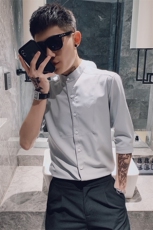 312A-236-P55新款社会小伙中袖衬衫韩版潮流男士五分袖衬衣D，男装T恤，星座312A-5