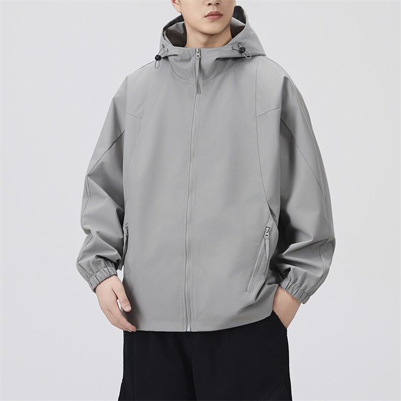 秋季新款现货连帽夹克男冲锋衣上衣外套DSA157B-JK7980-特P65,男装夹克,电商A157B