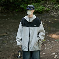 春季新款时尚外套拼接刺绣防晒衣HT74P42，男装防晒衣，星座1116-2