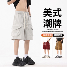 抖音品质新款男装短裤五分裤户外潮牌休闲A146-GY501特p35量大优，男装牛仔裤，HDA146