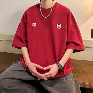 抖音得物二开 现货 220克夏装重磅美式高街宽松短袖t恤 MT286图片