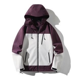 新款男女高品质户外登山服青少年学生冲锋衣夹克外套HS6607图片