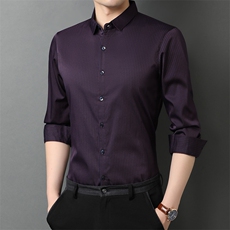 冬季男士加绒加厚保暖衬衫新款中年商务休闲爸爸装打底衫衬衣服，男装衬衫，电商B212（原钱塘6029）