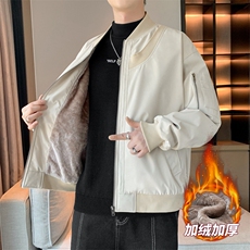 加绒加厚棒球服飞行员夹克宽松休闲工装外套JK88-P78加绒P88，男装夹克，星座308B-2