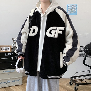 冬款加厚颗粒绒棉衣羊羔绒时尚棒球服外套男女 8108-P120控价158图片