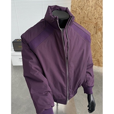 高品质春装新款老钱风美式高街解构立领棒球服飞行夹克潮休闲外套，男装夹克，电商A443