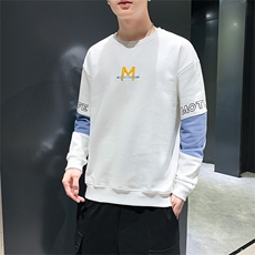 时尚印花圆领卫衣潮流男生长袖套头卫衣2021秋冬新款潮搭卫衣P25，男装卫衣，星座217-4