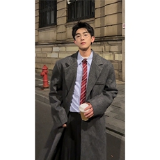 【现货】长款秋冬克鲁苏文职大衣宽松高级感外套DY05022P125，女装短外套，星座1004（原星座815-3）