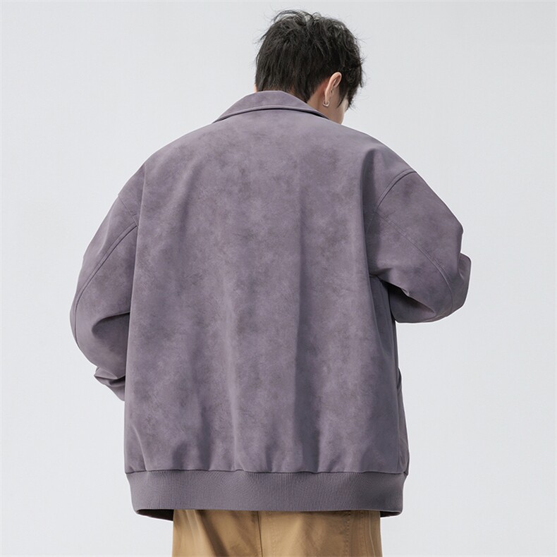 潮流宽松皮衣夹克高街潮牌休闲上衣A161-6850-P75,男装皮衣,电商A161
