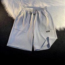 男夏季潮流时尚休闲短裤冰丝华夫格玉米粒短裤DK05P27，男装休闲裤，星座1116-2