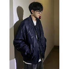 秋冬夹克棉服男多拉链个性立领抽皱飞行员外套百搭M6102，男装夹克，星座1116A（原606A-3）