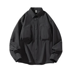 秋季纯色长袖工装衬衣男宽松落肩质感衬衫外套DSA157B-CS4502-P50，男装衬衫，电商A157B
