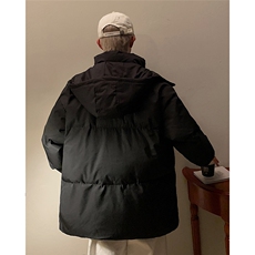 黄墙港风冬季休闲时尚宽松立领连帽棉服A247-MY200特批80控138，男装棉衣，电商A247