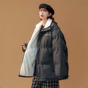 ！2023冬季新款男女同款棉衣情侣中性风立领棉服MY101特P78图片