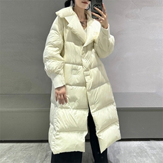 羽绒服女冬季新款收腰时尚中长款羽绒服气质高级感白鸭绒加厚外套，女装羽绒服，灵动羽绒服工厂