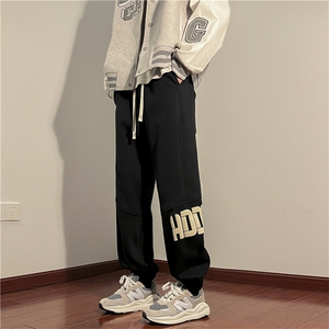 休闲裤男宽松休闲裤2023潮男束脚裤百搭ins港风潮男裤K02091-P40图片