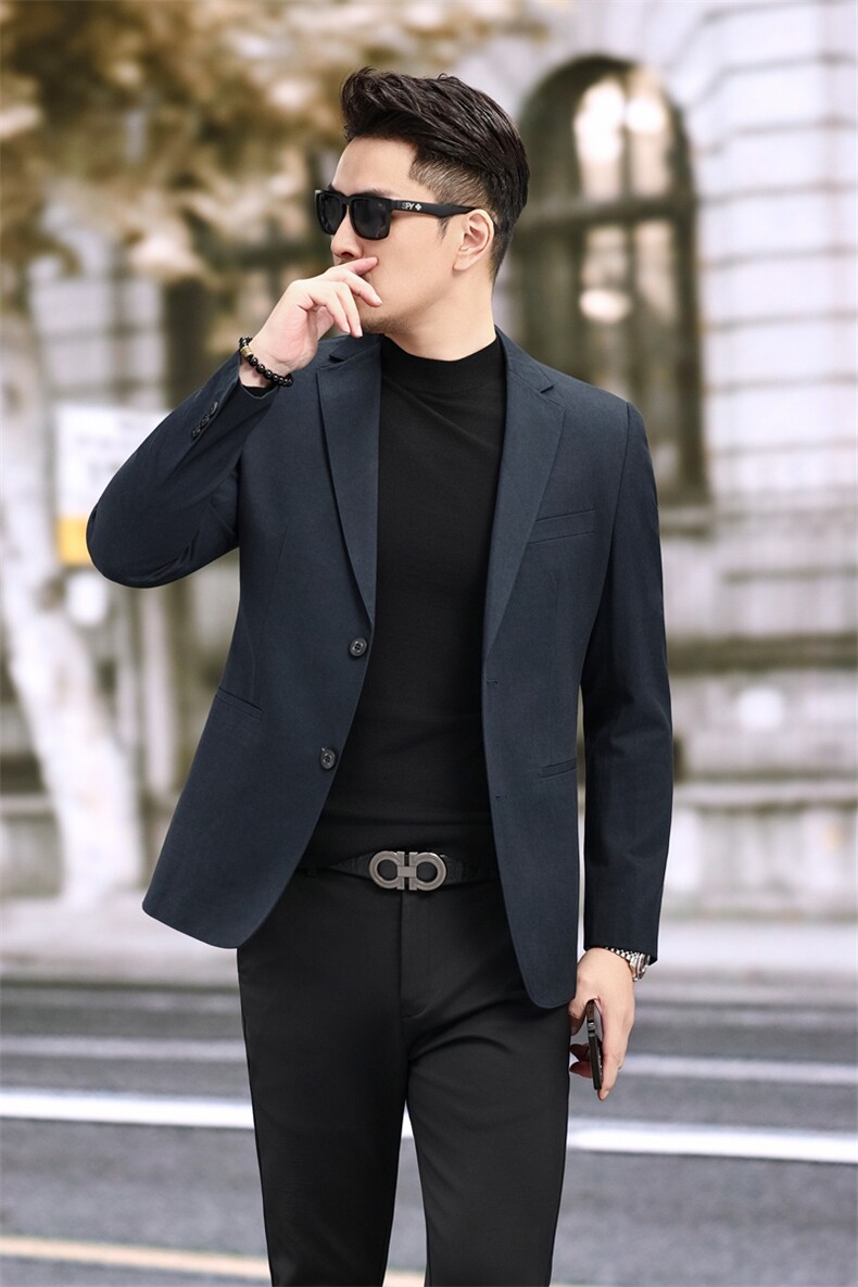 新款秋冬新款西服休闲复古天丝棉西装男2501P165,男装西服,电商D225